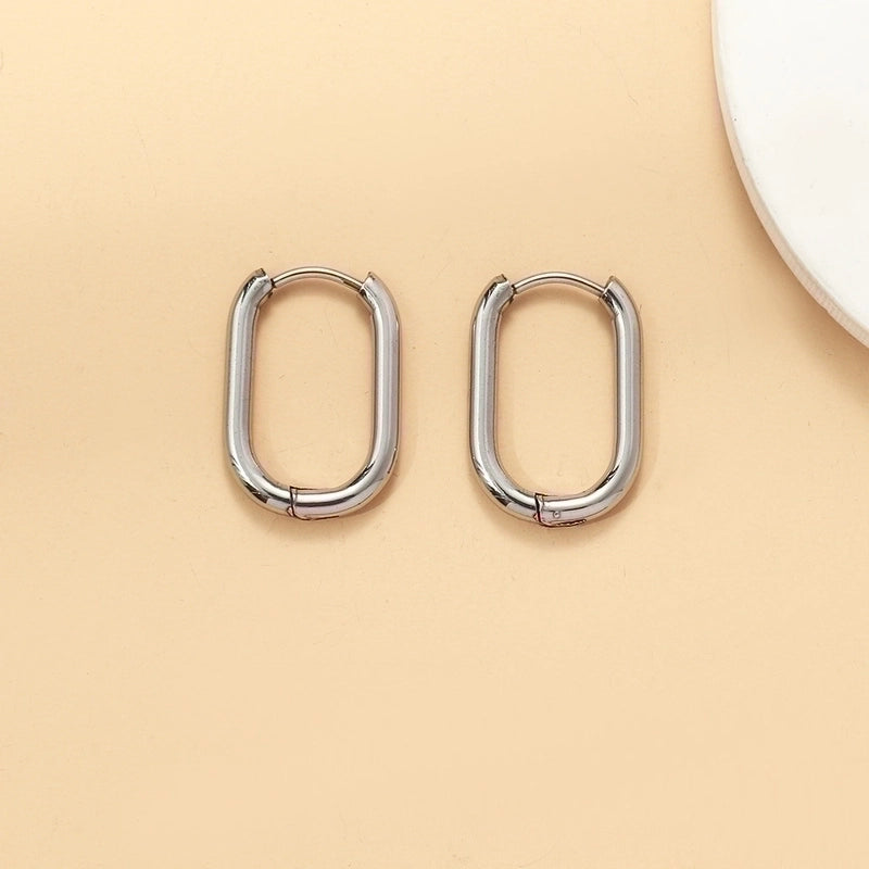 Minimalist Geometric Stainless Steel Earrings 1 Pair