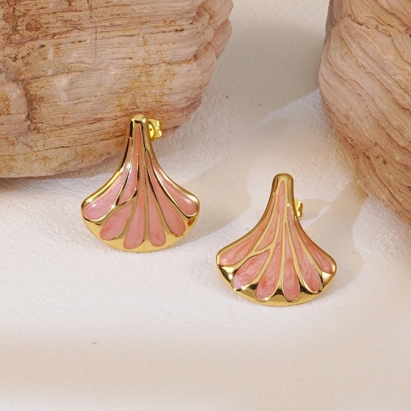 1 Pair Vintage Style Luxurious French Style Geometric Inlay 304 Stainless Steel Acrylic Imitation Gold Ear Studs