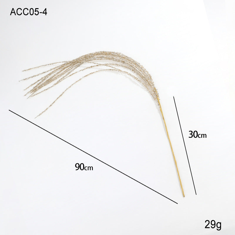 90cm Glitter Sequin Tassel Wheat Spike Christmas Branch Flower Arrangement Single Pack Christmas Tree Vine Decoration Arrangement