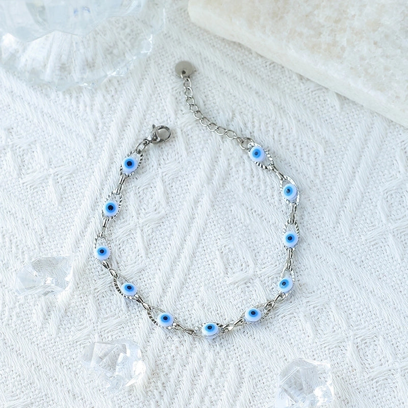 Casual Minimalist Devil's Eye 304 Stainless Steel Bracelets In Bulk