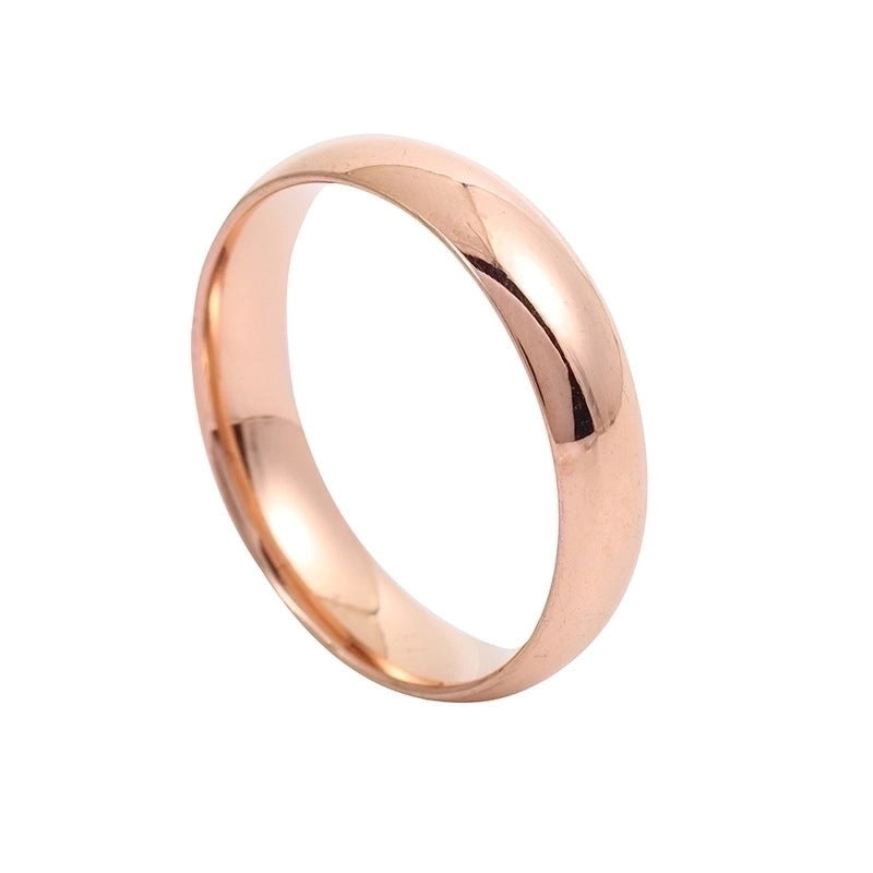 Minimalist Round Titanium Steel Plating Rings