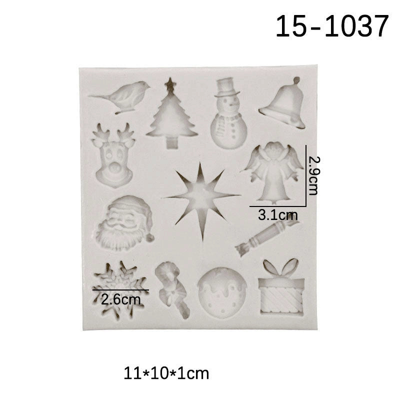 Christmas Casual Elegant Cute Christmas Hat Christmas Socks Silica Gel Kitchen Molds 1 Piece 1 Set