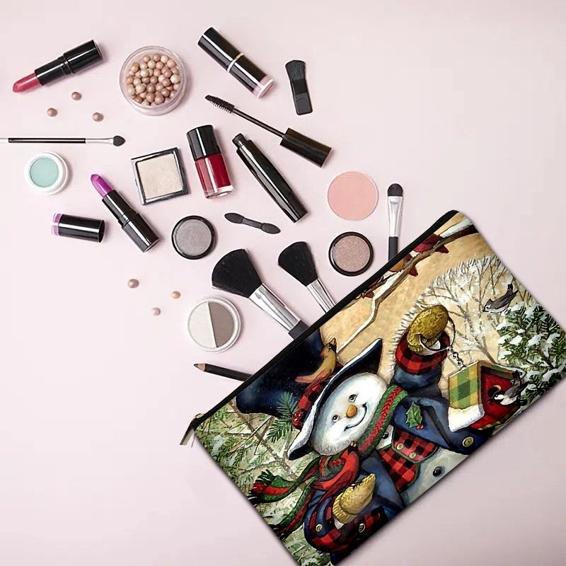 Hot Sale Christmas Holiday Printing Technology Cloth Cosmetic Bag Coin Purse Mobile Phone Bag