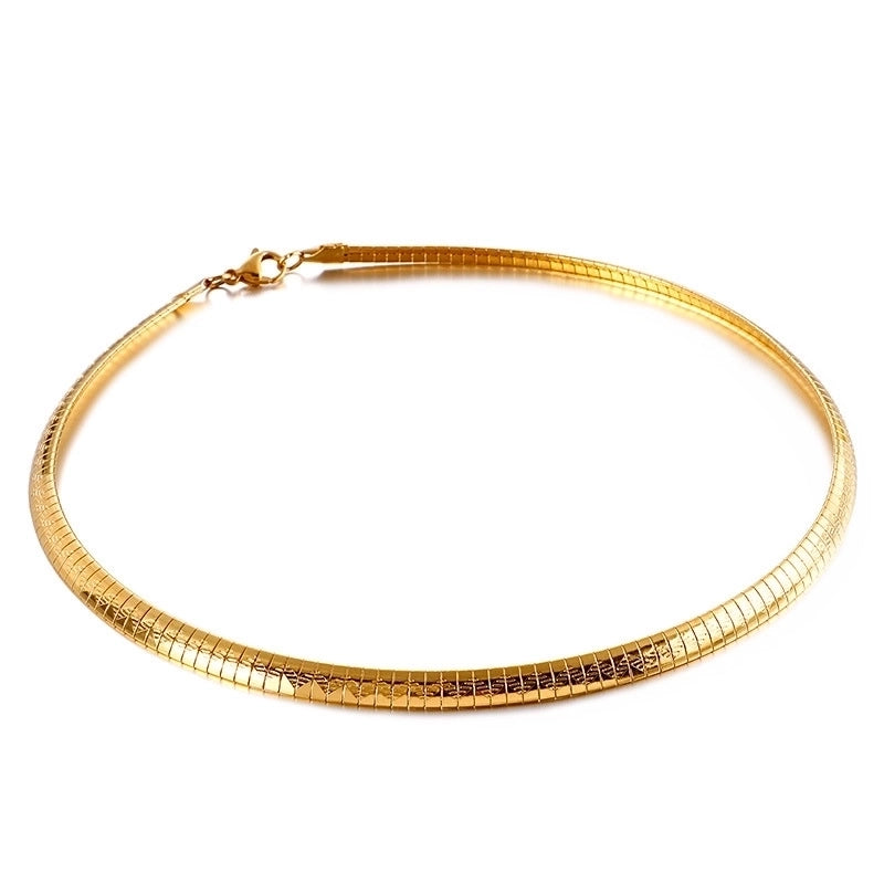 Titanium Steel 18K Gold Plated Fashion Plating Geometric Choker