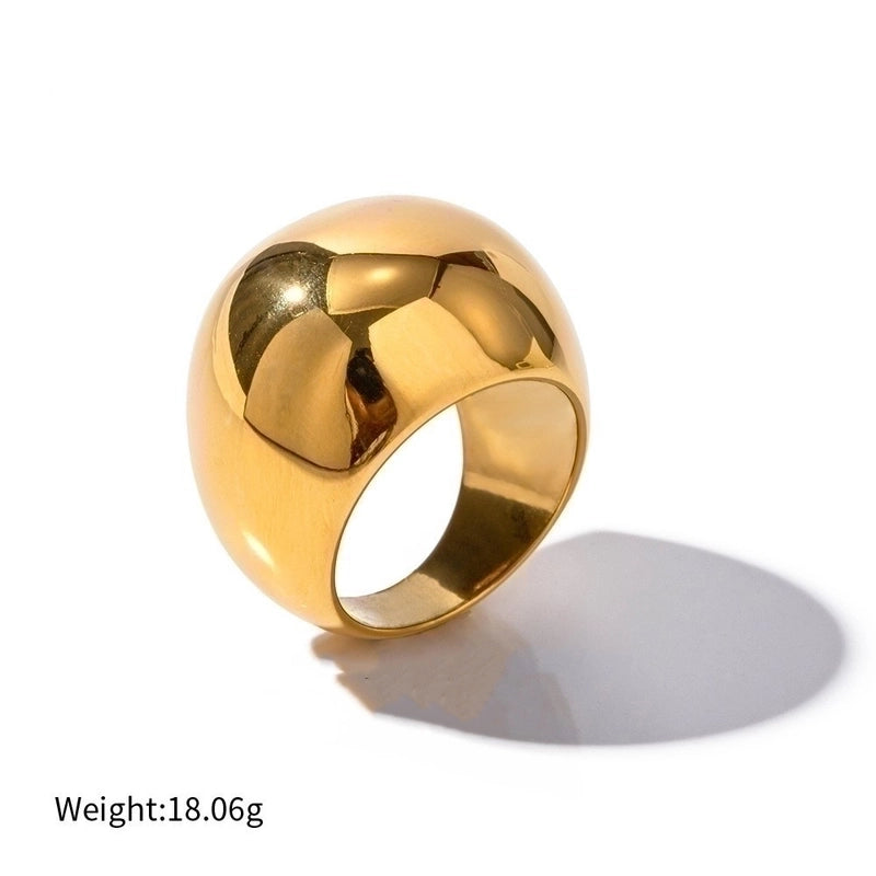Minimalist Solid Color Titanium Steel Plating Rings