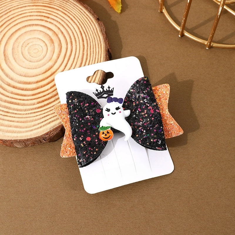 Halloween Cool Style Unisex Spider Bow Knot Ghost Alloy Sequins Hair Clip