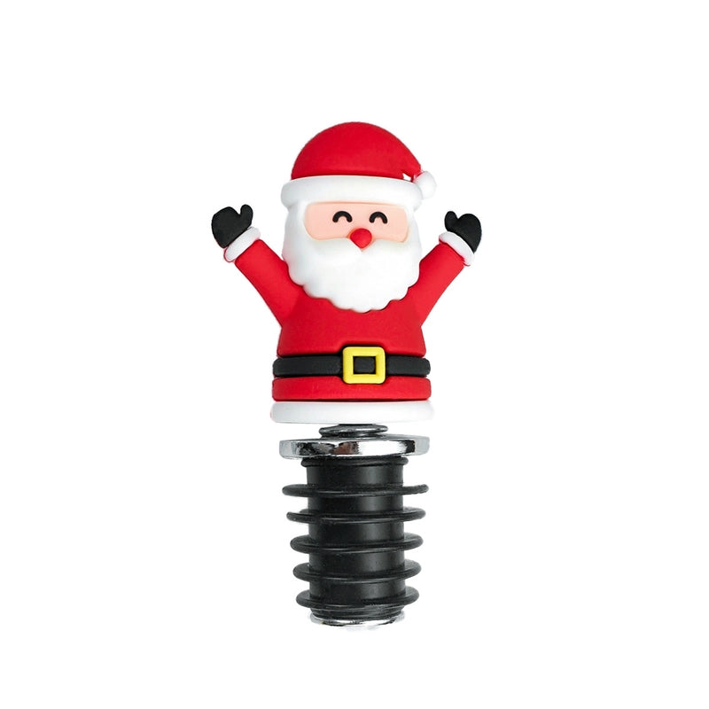 Christmas Cute Santa Claus Alloy Wine Stopper 1 Piece