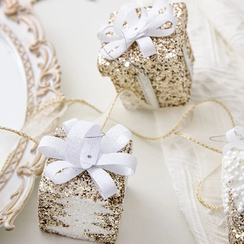 Christmas Nordic Style Classic Style Gift Box Foam Party Festival Hanging Ornaments Decorative Props Decorations Hanging Ornaments