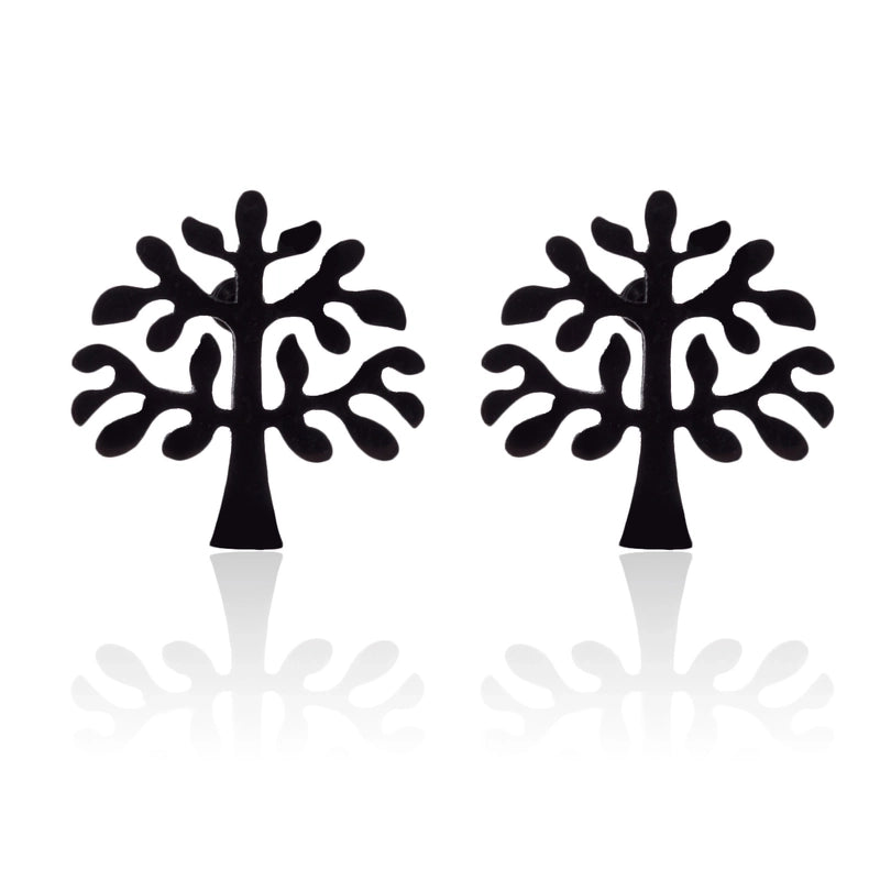 1 Pair Japanese Style Minimalist Tree Polishing Plating 304 Stainless Steel 18K Gold Plated Ear Studs