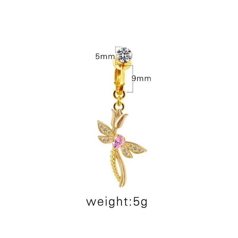 Casual Retro Minimalist Animal Starry Sky Moon Stainless Steel Alloy Copper White Gold Plated Gold Plated Rhinestones Belly Ring In Bulk