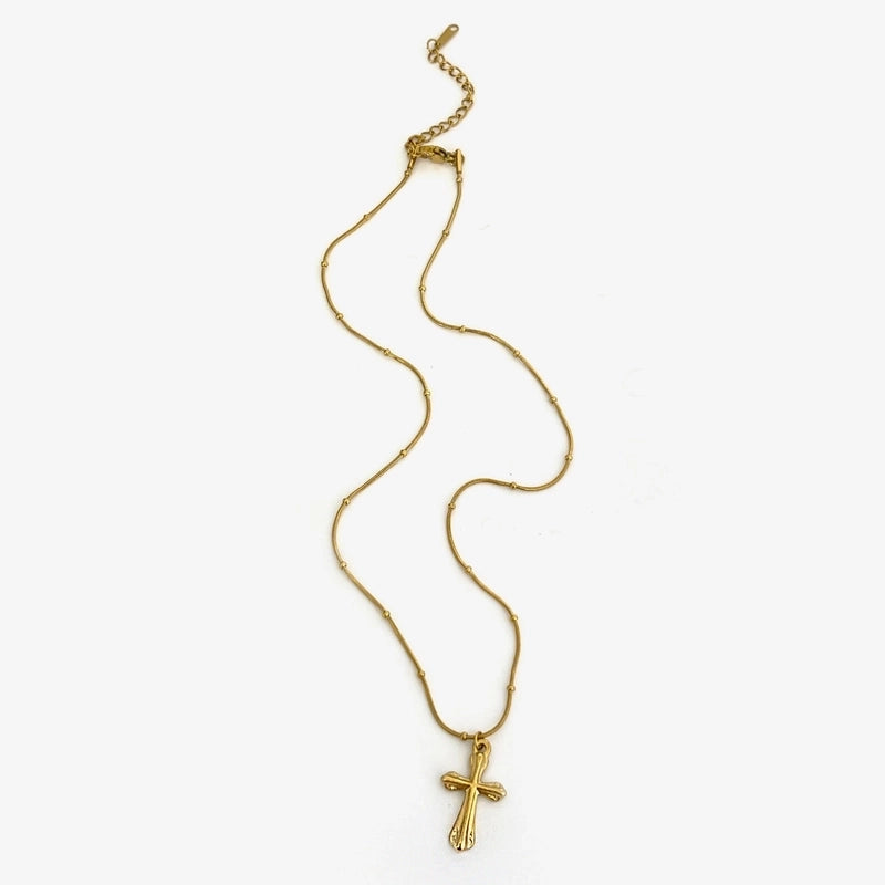 Minimalist Cross 316L Stainless Steel Plating Pendant Necklace
