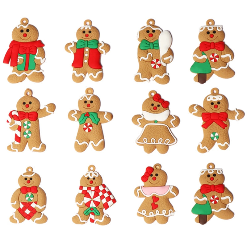 Cross-border Exclusive For New Gingerbread Man Pendant Christmas Tree Ornaments Pvc Source Manufacturers Christmas Ornaments