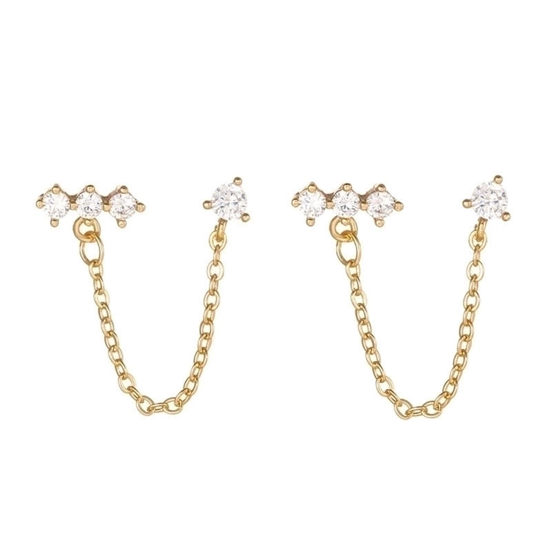 Fruit Vegetable Stud 18k Real Gold Color Zirconium Copper Earrings