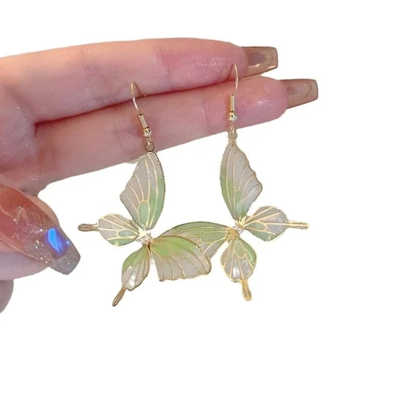 1 Pair Casual Minimalist Streetwear Butterfly Plating Copper Drop Earrings