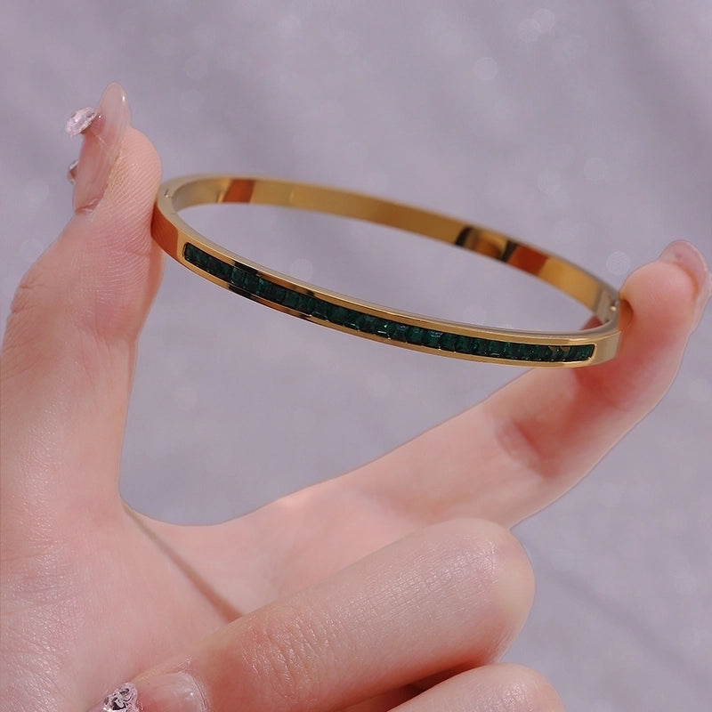 Casual Elegant Minimalist Solid Color 304 Stainless Steel Bangle In Bulk