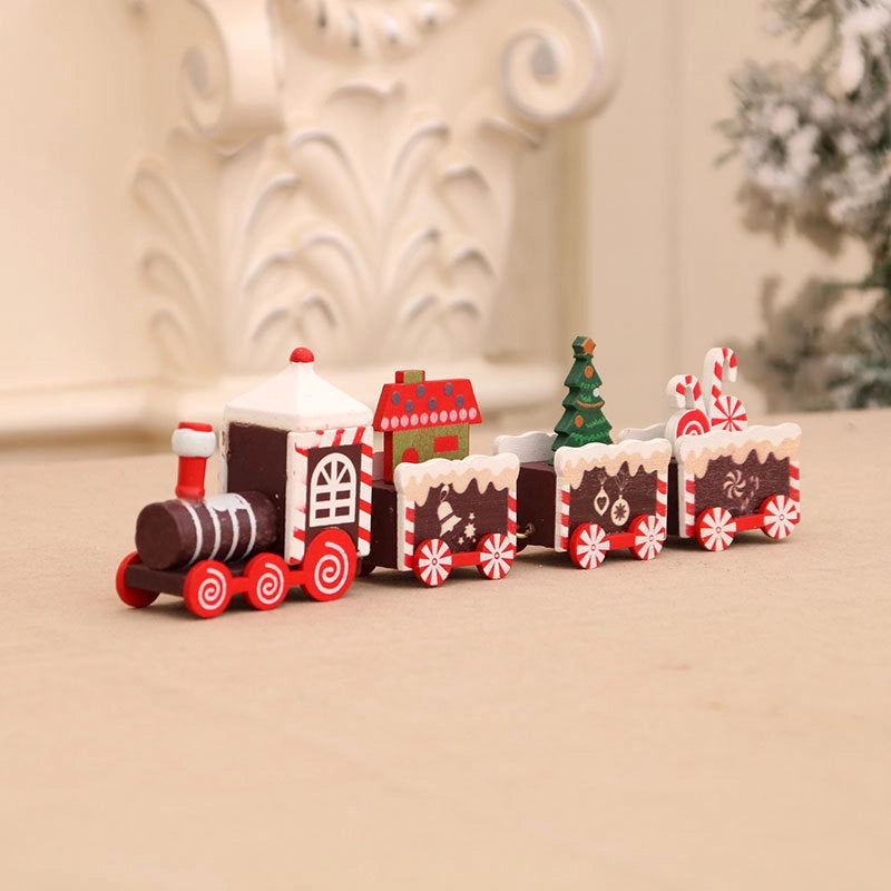 Christmas Fashion Train Wood Party Ornaments