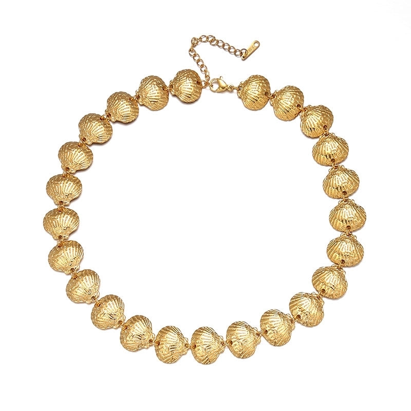 Titanium Steel Necklace Fashion Stainless Steel Necklace 18K Gold Non-Fading French Minority Retro Ladies