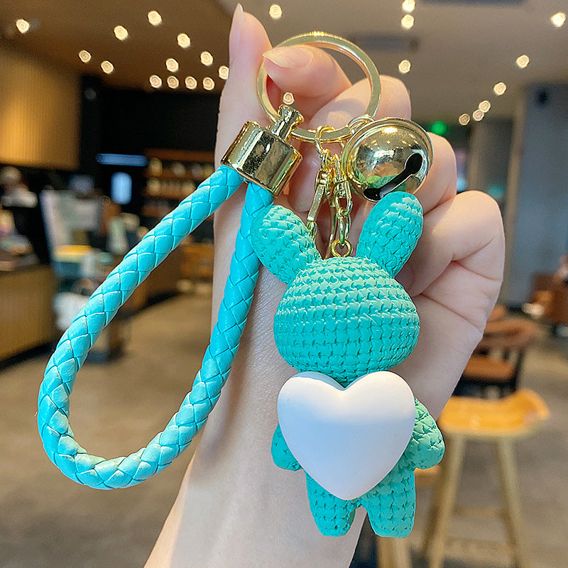 Cartoon Style Animal Heart Shape Resin Unisex Bag Pendant Keychain