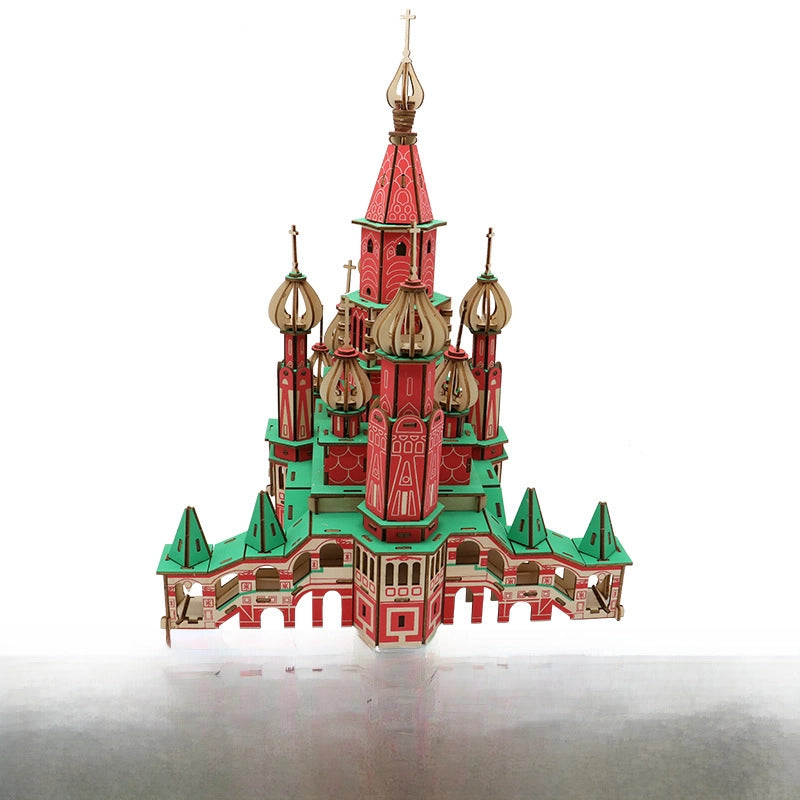 Stall Supply Children's Wooden 3D Puzzle Adult Puzzle Christmas Building Handmade Educational Model Toy