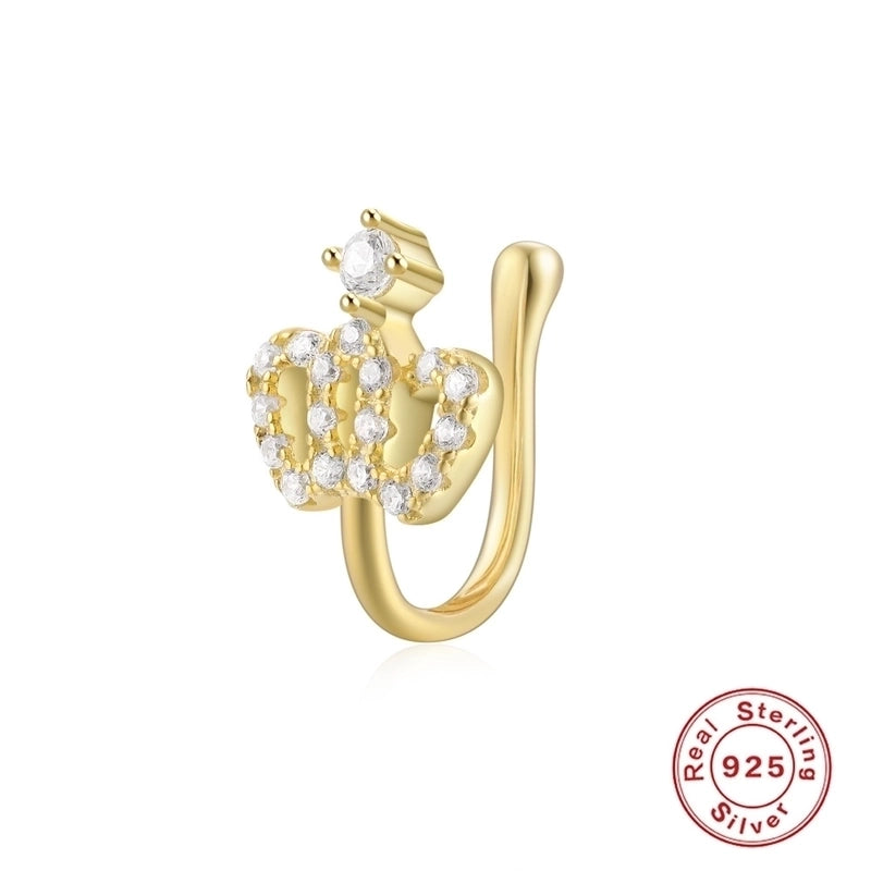 1 Piece Nose Rings & Studs Minimalist Geometric Water Droplets Flower 925 Sterling Silver Plating Inlay Zircon