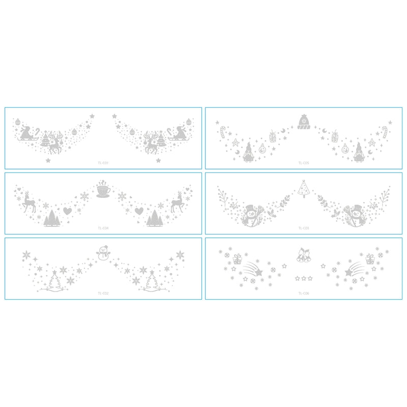 Christmas Christmas Tree Santa Claus Elk Transfer Decal Tattoos & Body Art 1 Set