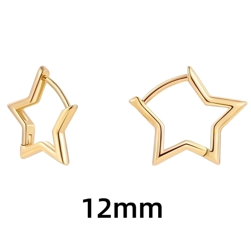1 Pair Minimalist Heart Shape Plating Copper Earrings