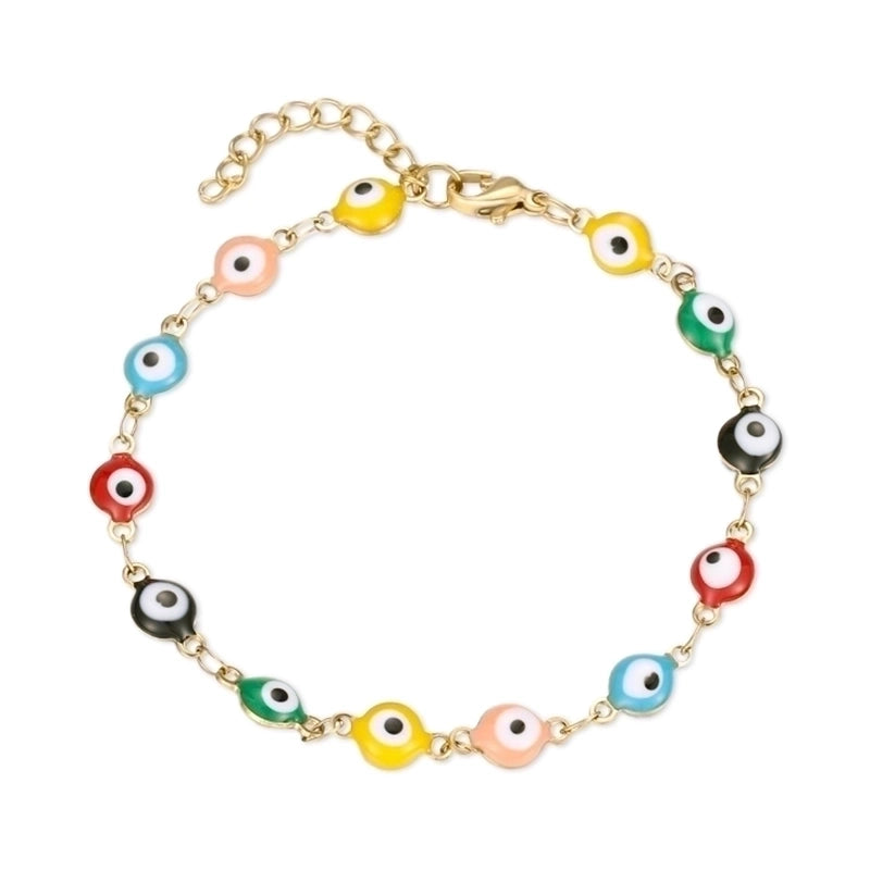 Streetwear Commute Devil's Eye Stainless Steel Plating 18k Gold Plated Bracelets