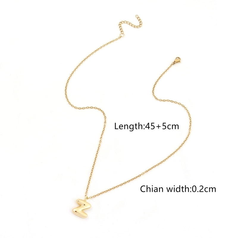 201 Stainless Steel Copper Letter Pendant Necklace