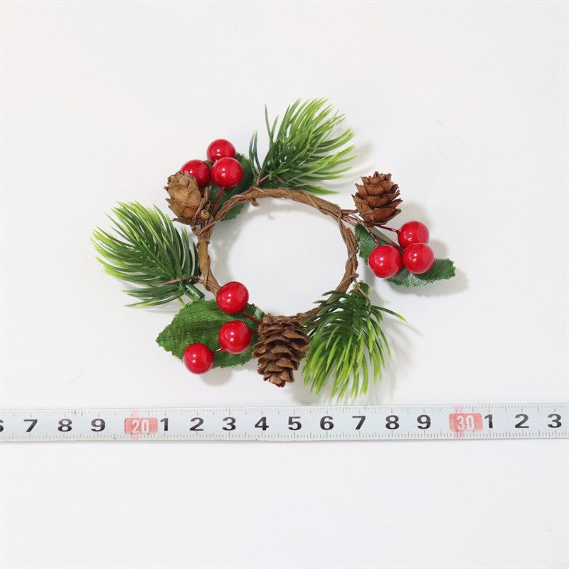 2 Pieces Can Be Matched With Christmas Decoration Pine Needle Napkin Rings For Hotel And Home Use Napkin Holders