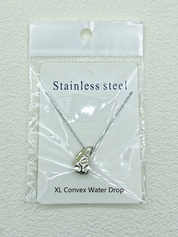 Stainless Steel 18K Gold Plated Minimalist Water Droplets Necklace