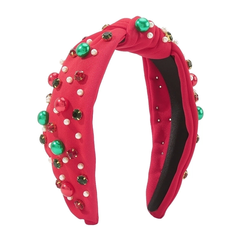 Christmas Modern Style Minimalist Classic Style Women's Geometric Imitation Pearl Rhinestone Hair Band