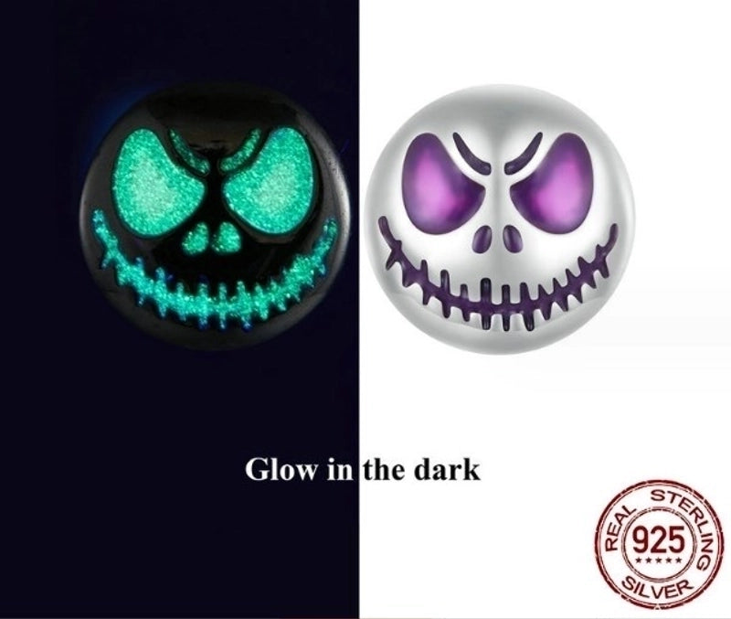 1 Pair 925 Sterling Silver Skull Earrings