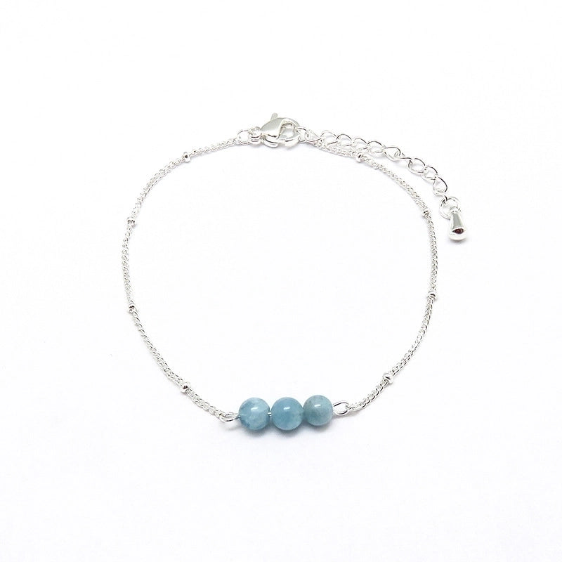 Minimalist Classic Style Geometric Stainless Steel Natural Stone Bracelets