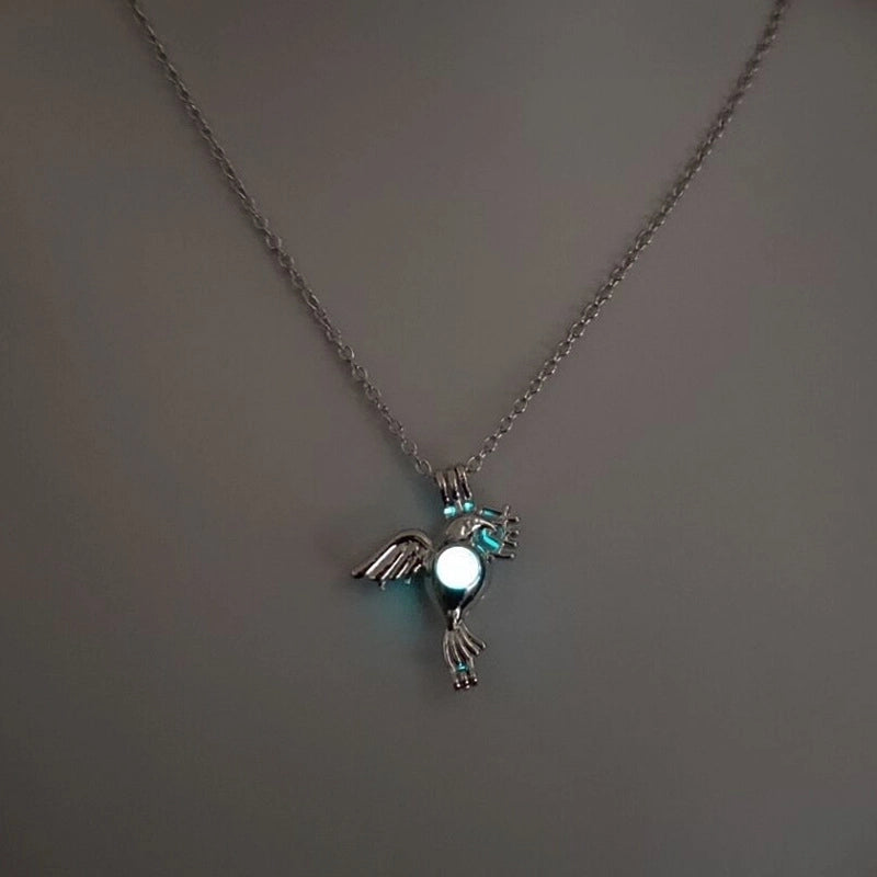 Luminous Hollow Diy Cage Christmas Tree Women's Necklace