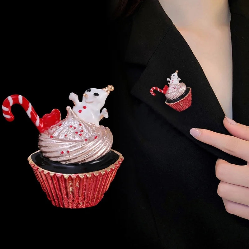 Cute Pin Ice Cream Snowman Alloy Enamel Plating Unisex Brooches