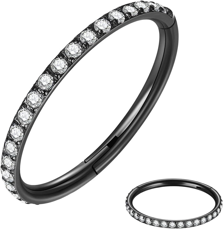 1 Piece Nose Rings & Studs Minimalist Classic Style Commute Round 316L Stainless Steel Plating Inlay Zircon Nose Ring