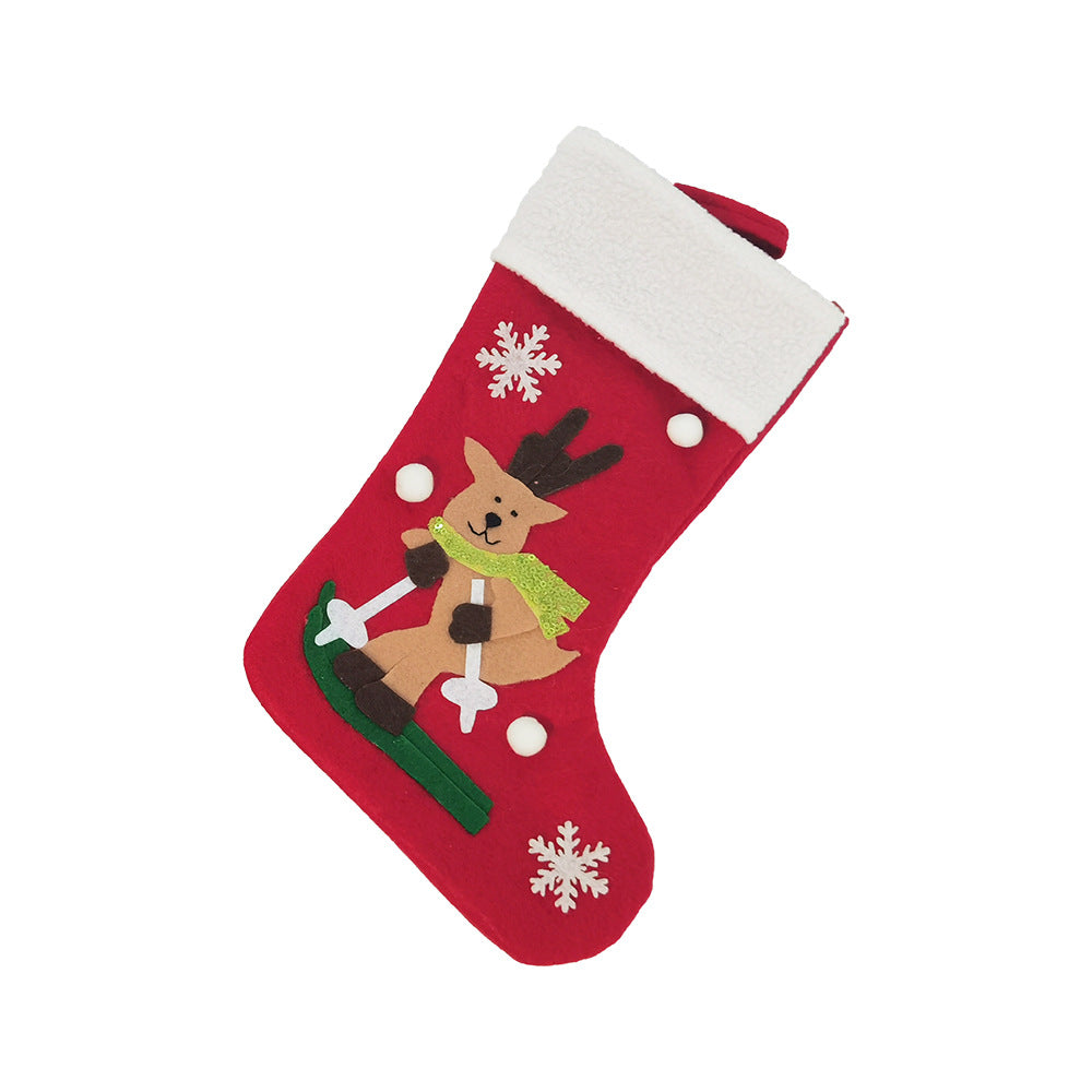 Hot Sale Christmas Stocking Elf Leg Small Gift Bag Fireplace Hanging Decoration Christmas Outfit