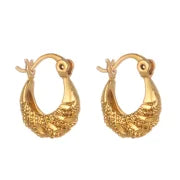 6 Pieces Elegant Retro XUPING Geometric Copper Zinc Alloy 18K Gold Plated Earrings