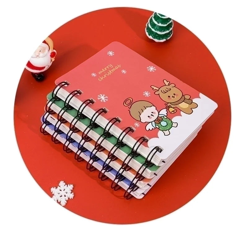 Cute Mini-portable Student Christmas High Quality Paper Coil Notebook
