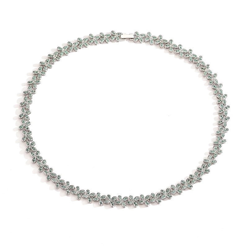 Copper 18K Gold Plated Plating Inlay Butterfly Zircon Bracelets Necklace