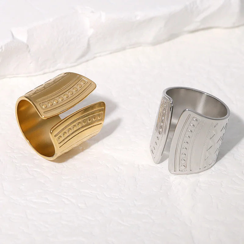 Punk Open Ring Stainless Steel Electroplating Rings