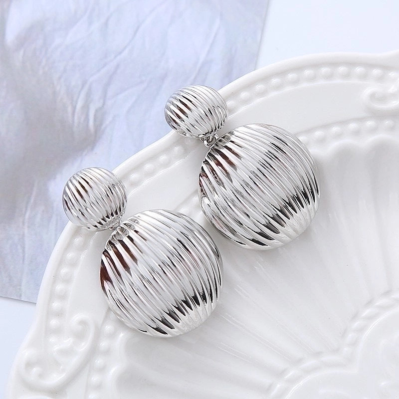 1 Pair Elegant Retro Heart Shape Copper Drop Earrings