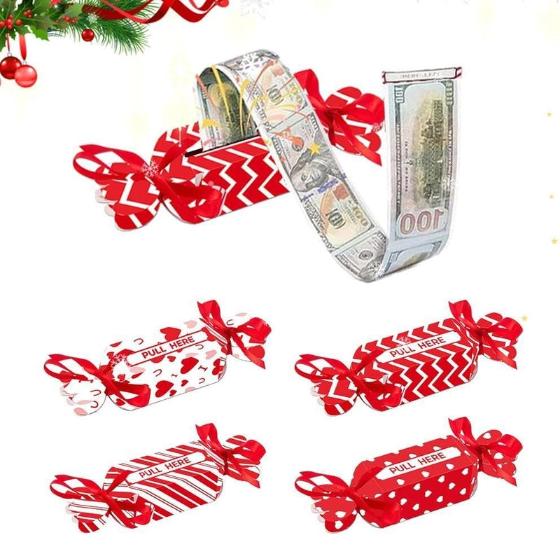 Christmas Minimalist Stripe Candy Snowflake White Cardboard Daily Party Gift Wrapping Supplies Gift Wrapping Supplies