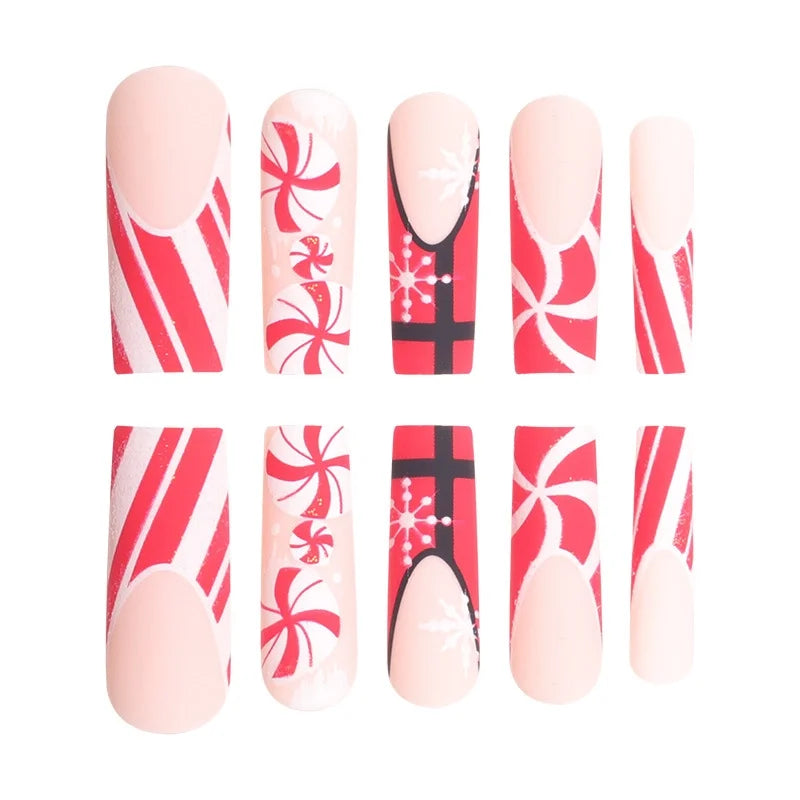Christmas Classic Style Press On Nails