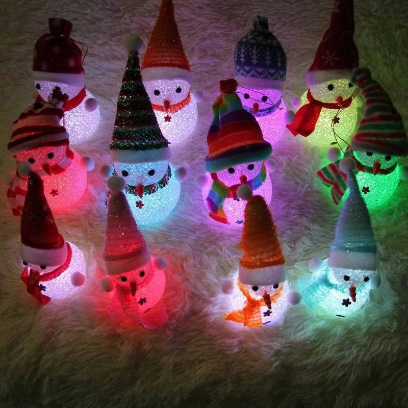 Glowing Christmas Snowman Night Light Christmas Night Light Christmas Decoration