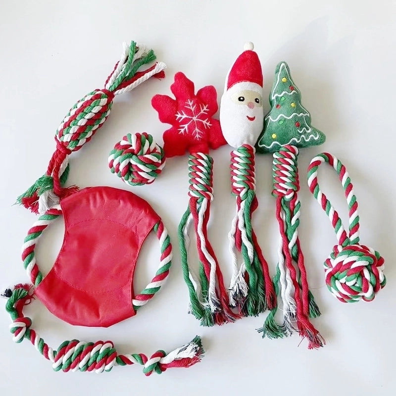 Cute Cotton Rope Christmas Infinite Twist Pet Toys