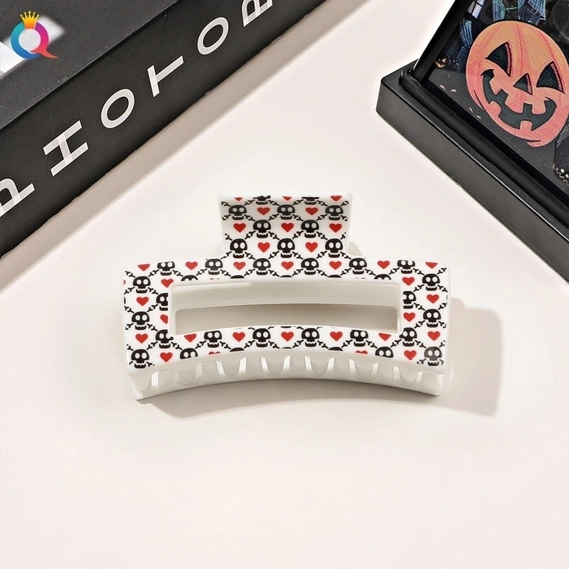 Halloween Minimalist Classic Style Women's Spider Web Skull Plastic Hair Claws