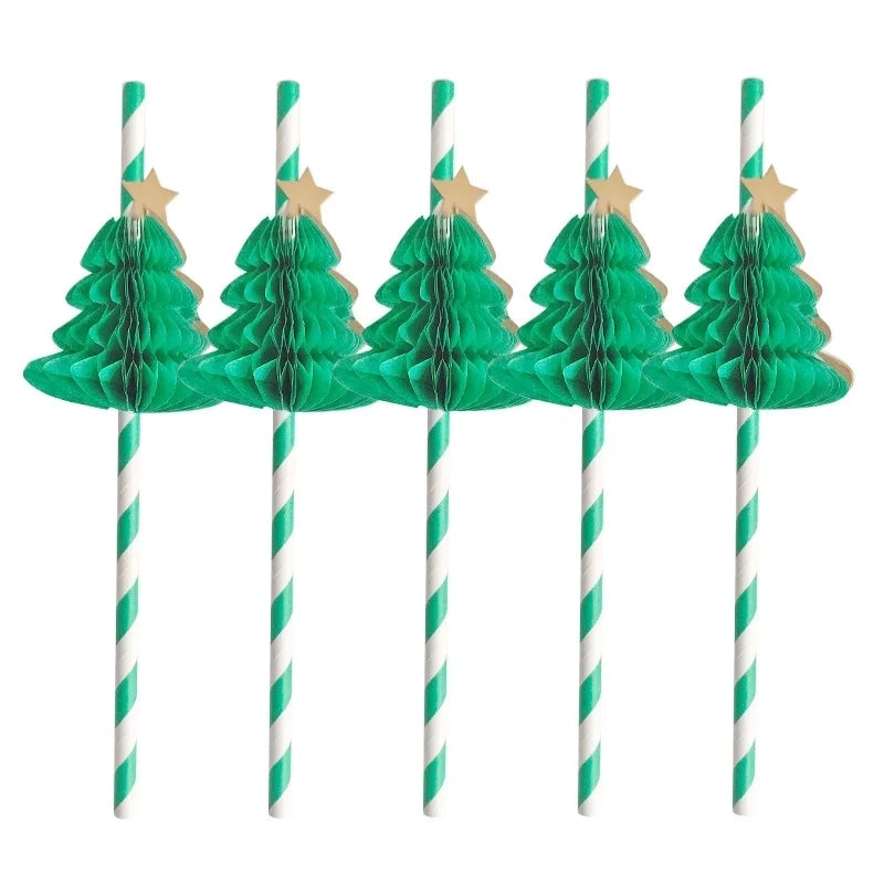 Christmas Fashion Christmas Tree Party Drinking Straw