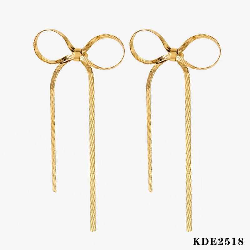 Casual Vacation Bow Knot 304 Stainless Steel 16K Gold Plated White Gold Plated Gold Plated Plating Bracelets Earrings Necklace