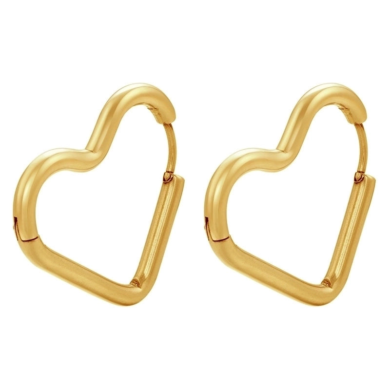 Fashion Geometric Plating Stainless Steel No Inlaid 18K Gold Plated Earrings